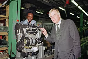 Images Dated 1st October 1990: Secretary of State for the Environment Chris Patten MP visits the Rover Plant at