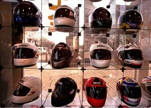 Selecton of motorcycle helmets February 1998 PIC BY CHRIS WATT