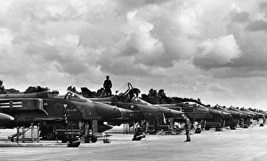 SEPECAT Jaguar GR3A's of 54 Squadron seen being prepared at RAF Coltishall for a SEPECAT Jaguar GR3A's of 54 Squadron seen being prepared at RAF Coltishall for a