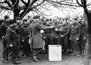 00154 Gallery: Sergeant Major issuing comforts to soldiers of the Suffolk Regiment