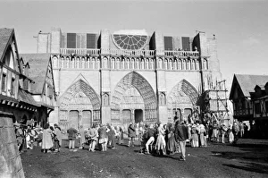 Images Dated 16th October 1981: The set of The Hunchback of Notre Dame at Pinewood Studios. 16th October 1981