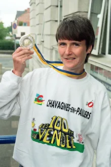 Images Dated 1st June 1995: Sharon Gayter who was a member of the British Silver Medal winning team at the European