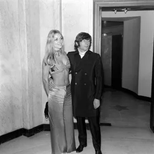 Sharon Tate and her husband Roman Polanski at the film premier reception at Claridges of Sharon Tate and her husband Roman Polanski at the film premier reception at Claridges of
