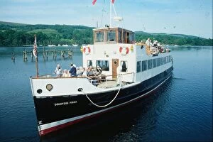 Ship Countess Fiona cruising boat with tourists August 1989
