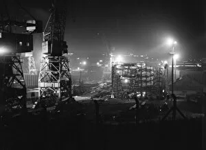 Images Dated 1st November 1971: Shipbuilding Yard, Sunderland, 1st November 1971