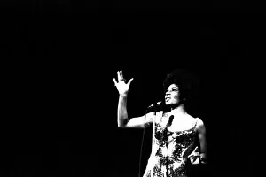 Images Dated 30th April 1971: Shirley Bassey performing on stage in concert at Newcastle City Hall 30th April 1971