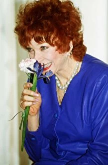 Images Dated 6th November 1990: Shirley Maclaine Actress sniffing a flower dbase msi A©Mirrorpix