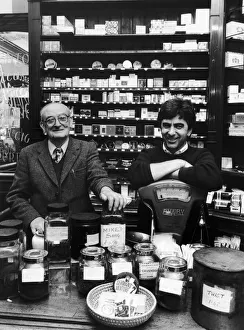 Shop assistant Mr Benjamin Beattie (left) and shop owner Mr Douglas Sparrow seen here Shop assistant Mr Benjamin Beattie (left) and shop owner Mr Douglas Sparrow seen here