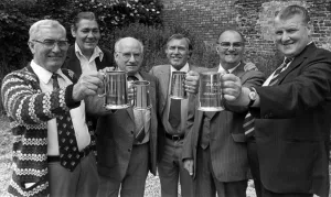 Four shop stewards at ICI Billingham who served their union for a total of 137 years have Four shop stewards at ICI Billingham who served their union for a total of 137 years have