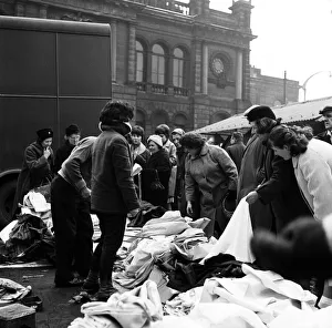 Shoppers at Doncaster market, South Yorkshire. 5th April 1962 Shoppers at Doncaster market, South Yorkshire. 5th April 1962