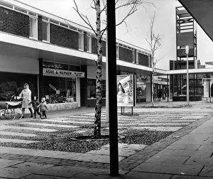 Knowsley Gallery: The shopping centre at Rainhill, Merseyside. 19th February 1968