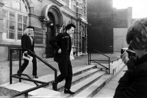 Sid Vicious with girlfriend Nancy leaving Marylebone Magistrates Court Sid Vicious with girlfriend Nancy leaving Marylebone Magistrates Court