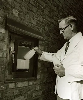 The Silent Butler - 1948 compartment built into structure to house milk delivery The Silent Butler - 1948 compartment built into structure to house milk delivery