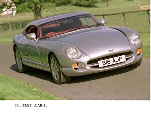 Silver grey TVR Cerbera car August 1997 B16 AJP Silver grey TVR Cerbera car August 1997 B16 AJP