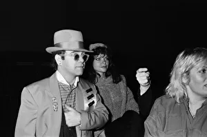 Singer Elton John and wife Renate pictured during a Culture Club concert at Wembley Singer Elton John and wife Renate pictured during a Culture Club concert at Wembley