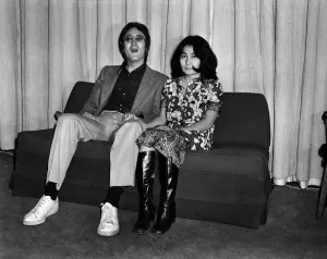 Singer John Lennon with his wife Yoko Ono in Majorca. April 1971 71-3773-001 Singer John Lennon with his wife Yoko Ono in Majorca. April 1971 71-3773-001