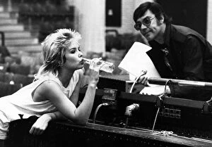 Singer Kim Wilde, pictured with her father Marty Wilde circa September 1982