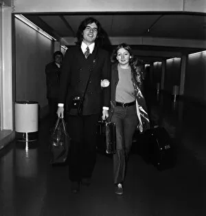 Images Dated 4th January 1972: Singer Mary Hopkin and her record producer husband Tony Visconti seen here leaving