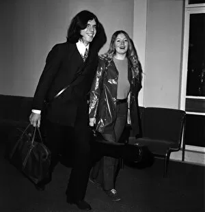 Images Dated 4th January 1972: Singer Mary Hopkin and her record producer husband Tony Visconti seen here leaving