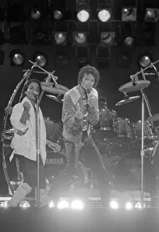 Images Dated 12th July 1984: Singer Michael Jackson performing in concert in the USA. 12th July 1984
