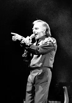 Pointing Collection: Singer Neil Diamond who had a hit with Sweet Caroline. He is pictured here live in