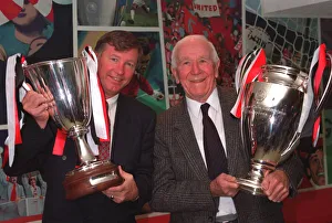 Sir Alex Ferguson and Sir Matt Busby with the European Cup Winners Cup Sir Alex Ferguson and Sir Matt Busby with the European Cup Winners Cup