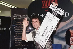 Images Dated 22nd July 1996: Sir Cliff Richard at Tower Records in Londons Piccadilly Circus