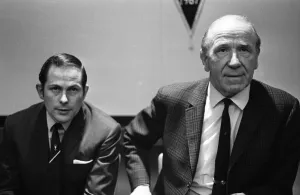 Sir Matt Busby, announces that Wilf McGuinness, Manchester United Assistant Trainer & Sir Matt Busby, announces that Wilf McGuinness, Manchester United Assistant Trainer &
