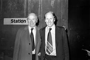 Images Dated 27th April 1973: Sir Matt Busby with Bobby Charlton April 1973. Pictured