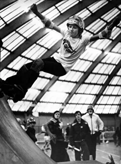 Images Dated 26th February 1978: Skateboarding at the Lightfoot Stadium in Walker, on 26th February 1978