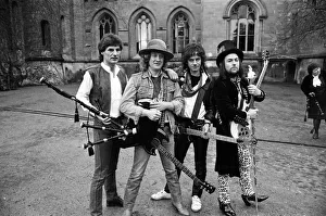 Images Dated 26th January 1984: Slade (Don Powell, Noddy Holder, Jim Lea and Dave Hill) filming a new video at Eastnor