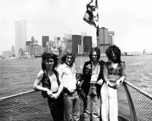 Images Dated 1st July 1975: Slade pop group in New York, America on tour, June 1975