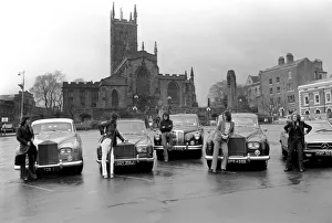 Slade Pop Group pose in front of their Rolls Royce, Daimler and Mercedes cars Slade Pop Group pose in front of their Rolls Royce, Daimler and Mercedes cars