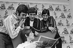 The Small Faces pop group pictured in a provincial hotel room as they watch their latest The Small Faces pop group pictured in a provincial hotel room as they watch their latest