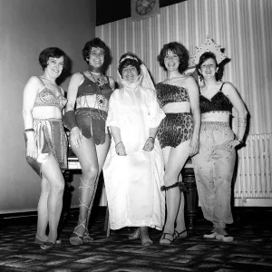 Images Dated 16th April 1970: Five smiling dancers who were breaking new ground with the Caprian Amateur Operatic
