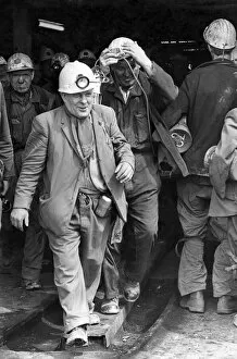 Images Dated 5th May 1972: A smiling miner makes his way to the surface cage after his shift