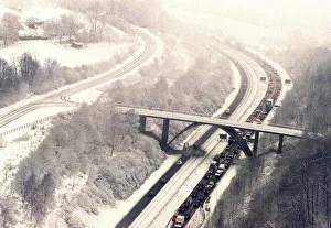 Snow on the A21 road near Sevenoaks in Kent after Britain was hit by the Big Freeze Snow on the A21 road near Sevenoaks in Kent after Britain was hit by the Big Freeze