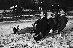 Snow scenes on Richmond Hill and Park. 26th December 1970