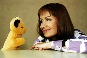 Images Dated 26th June 1997: Sooty and Television Presenter Sian Lloyd June 1997 Celebrating Sooty'