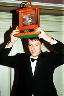 Southampton footballer Matthew Le Tissier receives the Players Player of the Year Award Southampton footballer Matthew Le Tissier receives the Players Player of the Year Award