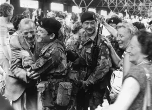 Southampton put on a special welcome for the hospital ship Uganda August 1982 Southampton put on a special welcome for the hospital ship Uganda August 1982