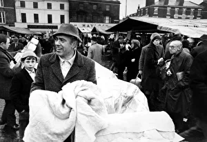 00611 Gallery: Spence the blanket man managed to raise a laugh at Birkenhead Market