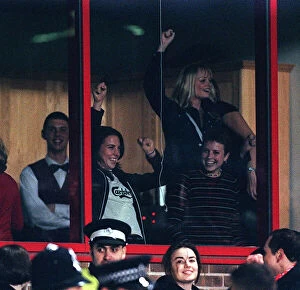 Images Dated 24th March 1997: SPICE GIRLS CELEBRATE LIVERPOOLS WINNING GOAL AGAINST ARSENAL ON 24TH OF MARCH