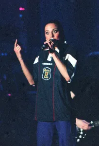Spice Girls concert SECC Glasgow 5th April 1998 Sporty Spice Mel C on stage at Spice Girls concert SECC Glasgow 5th April 1998 Sporty Spice Mel C on stage at