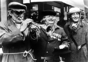 Spike Milligan September 1976 with other Goon Comedians Harry Secombe Spike Milligan September 1976 with other Goon Comedians Harry Secombe