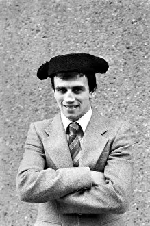 Images Dated 3rd February 1981: Sport: Boxing: Boxer Charlie Magri poses wearing a matadors hat