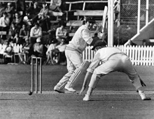 Images Dated 31st May 1971: Sport - Cricket - Glamorgans skipper Tony Lewis cuts a ball from Warwickshire'