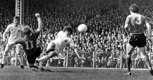 Sport - Football - Swansea - Swansea's Welsh international David Giles slams the ball Sport - Football - Swansea - Swansea's Welsh international David Giles slams the ball