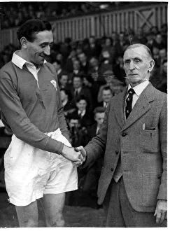 Sport - Rugby - Two of the greatest players to represent Wales shake hands at St Sport - Rugby - Two of the greatest players to represent Wales shake hands at St