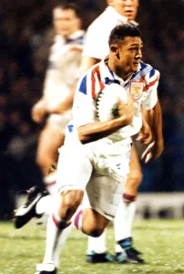 Sport - Rugby League - England and Great Britain international Alan Hunte in action - c Sport - Rugby League - England and Great Britain international Alan Hunte in action - c